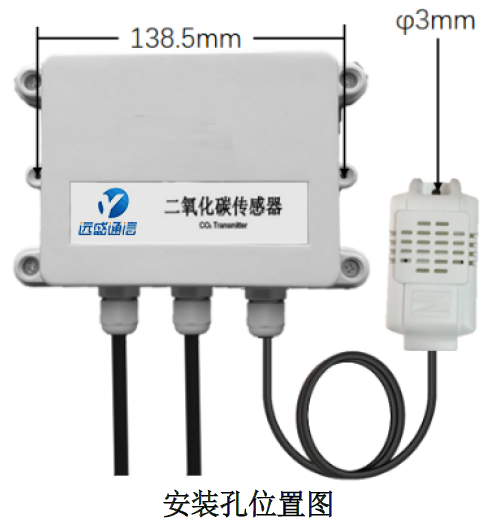 二氧化碳传感器安装孔示意图