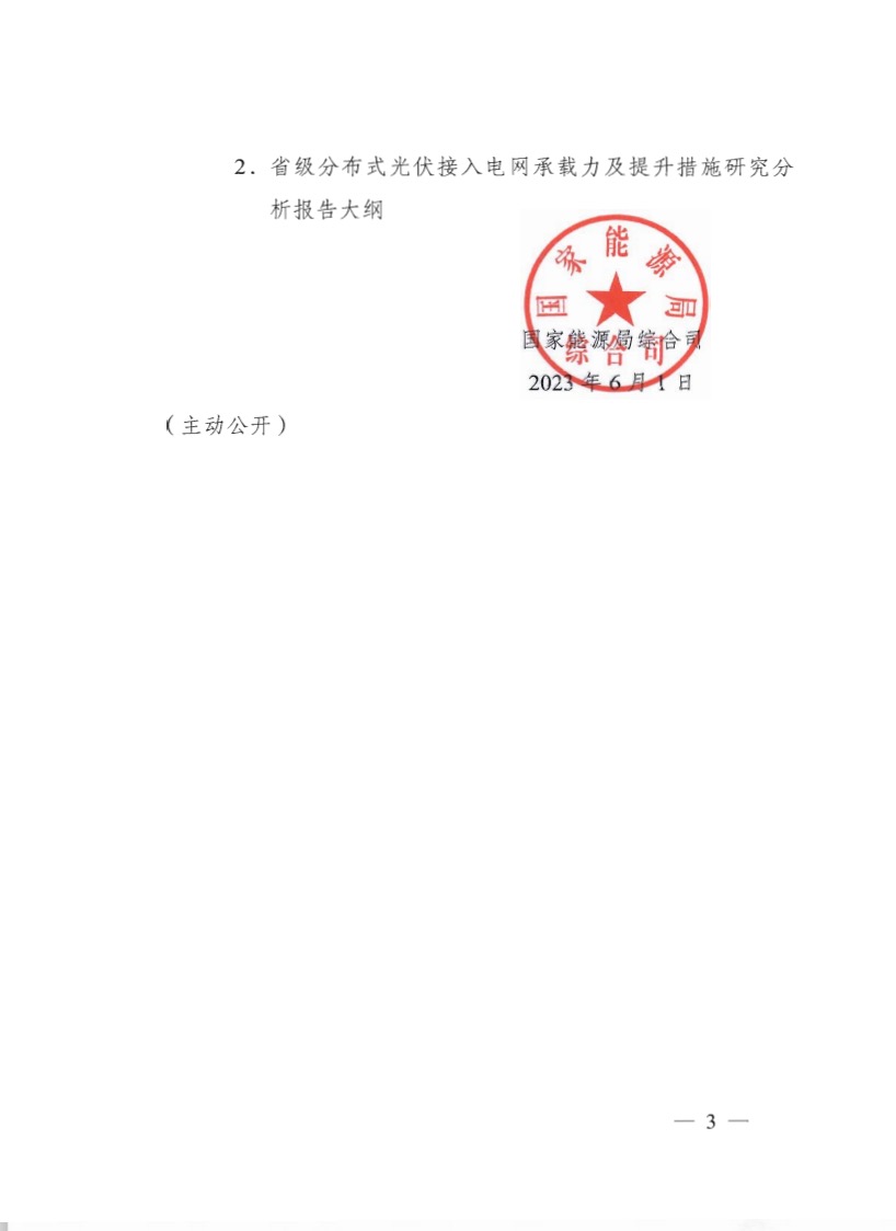 关于《国家能源局综合司关于印发开展分布式光伏接入电网承载力及提升措施评估试点工作的通知》.jpg